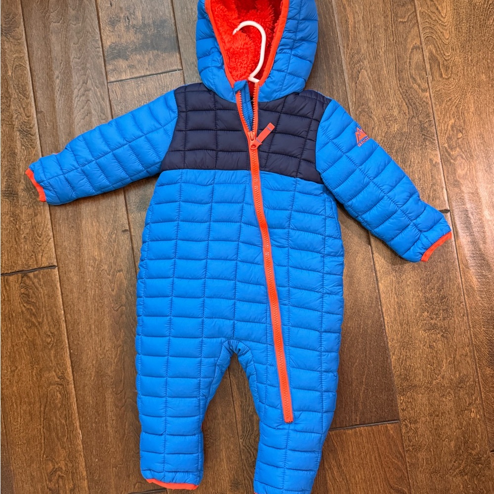Snozu Blue and Orange snowsuit 9-12 mo
